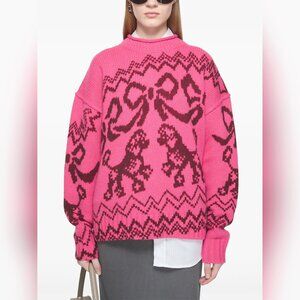 Acne Studios Pink jacquard sweater